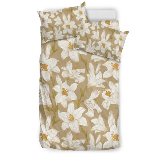 Lily Pattern Print Design LY07 Duvet Cover Bedding Set-JORJUNE.COM