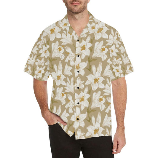 Lily Pattern Print Design LY07 Men Hawaiian Shirt-JorJune