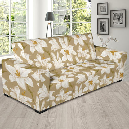 Lily Pattern Print Design LY07 Sofa Slipcover-JORJUNE.COM