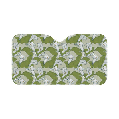 Lily Pattern Print Design LY08 Car Sun Shade-JorJune
