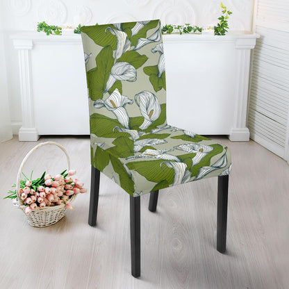 Lily Pattern Print Design LY08 Dining Chair Slipcover-JORJUNE.COM