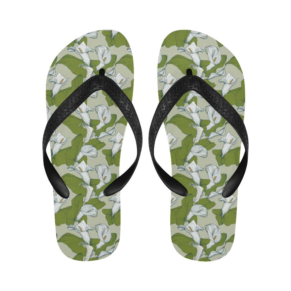 Lily Pattern Print Design LY08 Flip Flops-JorJune