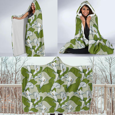 Lily Pattern Print Design LY08 Hooded Blanket-JORJUNE.COM