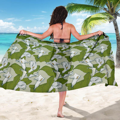 Lily Pattern Print Design LY08 Sarong Pareo Wrap-JORJUNE.COM