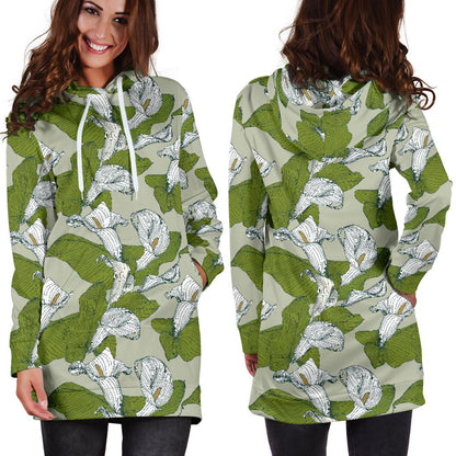 Lily Pattern Print Design LY08 Women Hoodie Dress