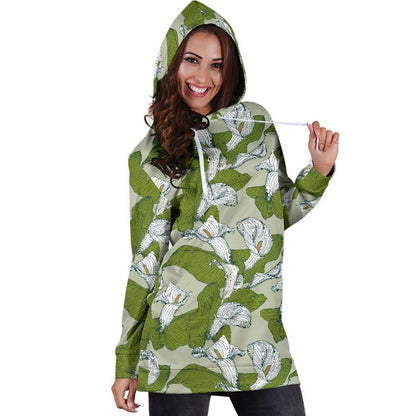Lily Pattern Print Design LY08 Women Hoodie Dress