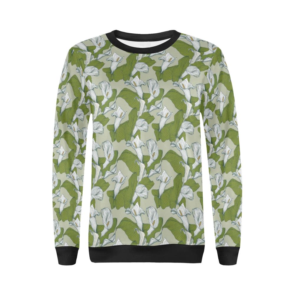 Lily Pattern Print Design LY08 Women Long Sleeve Sweatshirt-JorJune
