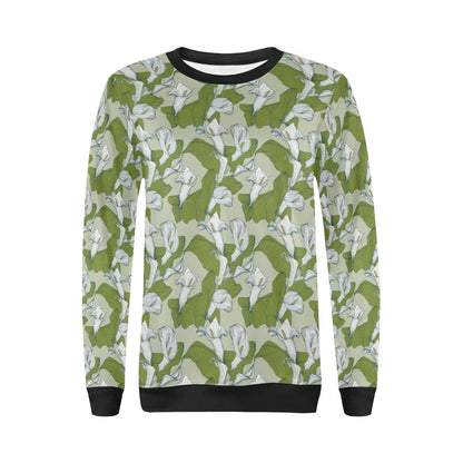 Lily Pattern Print Design LY08 Women Long Sleeve Sweatshirt-JorJune