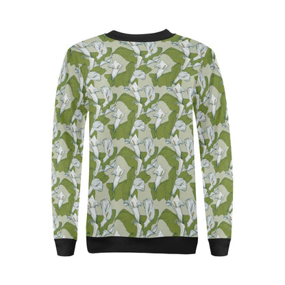 Lily Pattern Print Design LY08 Women Long Sleeve Sweatshirt-JorJune