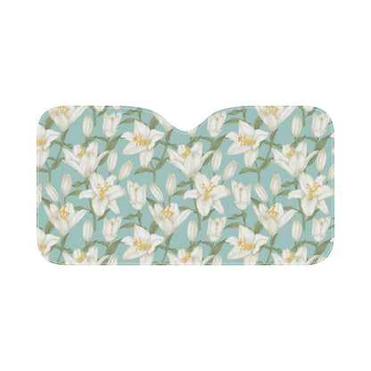 Lily Pattern Print Design LY09 Car Sun Shade-JorJune