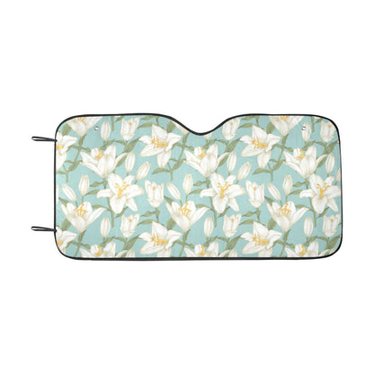 Lily Pattern Print Design LY09 Car Sun Shade-JorJune