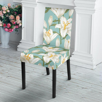 Lily Pattern Print Design LY09 Dining Chair Slipcover-JORJUNE.COM