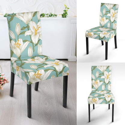 Lily Pattern Print Design LY09 Dining Chair Slipcover-JORJUNE.COM