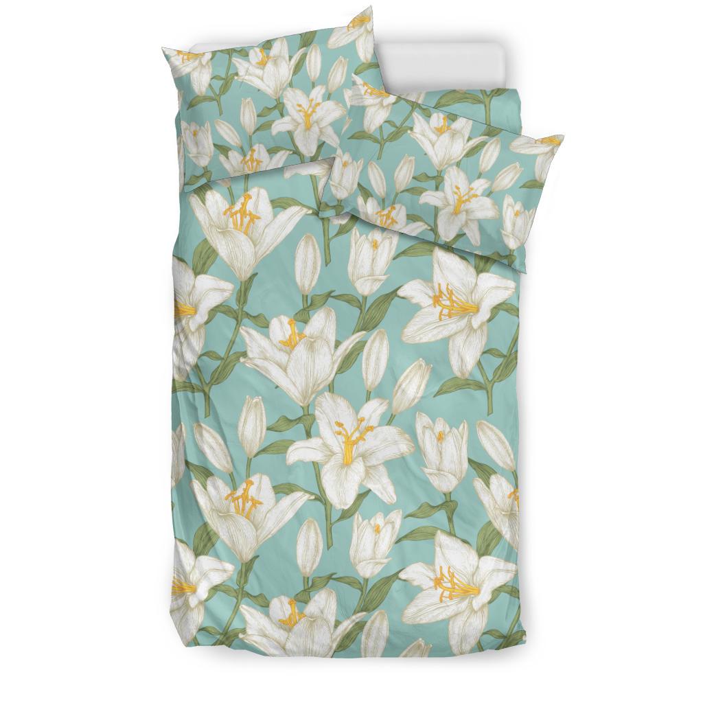 Lily Pattern Print Design LY09 Duvet Cover Bedding Set-JORJUNE.COM