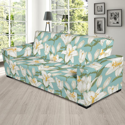 Lily Pattern Print Design LY09 Sofa Slipcover-JORJUNE.COM