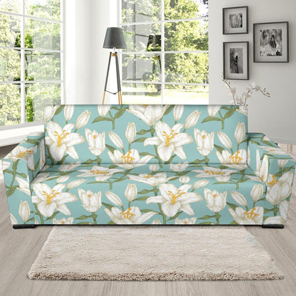 Lily Pattern Print Design LY09 Sofa Slipcover-JORJUNE.COM