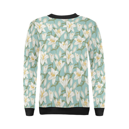 Lily Pattern Print Design LY09 Women Long Sleeve Sweatshirt-JorJune