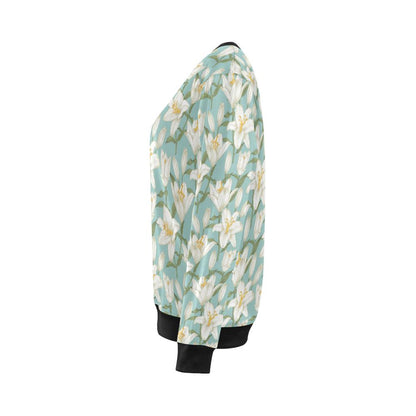 Lily Pattern Print Design LY09 Women Long Sleeve Sweatshirt-JorJune