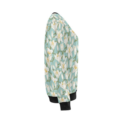 Lily Pattern Print Design LY09 Women Long Sleeve Sweatshirt-JorJune