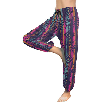 Line Tribal Aztec Harem Pants