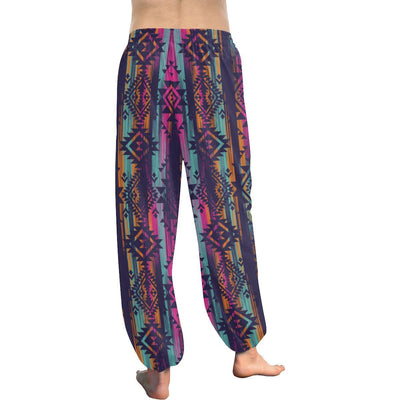 Line Tribal Aztec Harem Pants