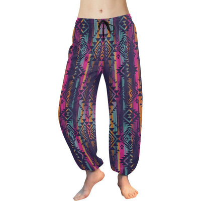 Line Tribal Aztec Harem Pants