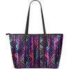 Line Tribal Aztec Large Leather Tote Bag