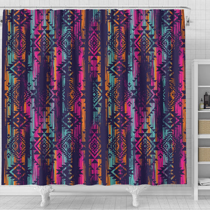 Line Tribal Aztec Shower Curtain