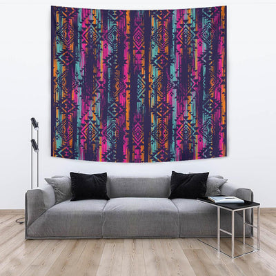 Line Tribal Aztec Tapestry