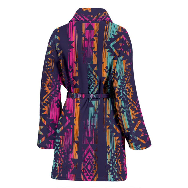 Line Tribal Aztec Women Bath Robe