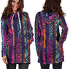 Line Tribal Aztec Women Hoodie Dress