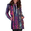 Line Tribal Aztec Women Hoodie Dress