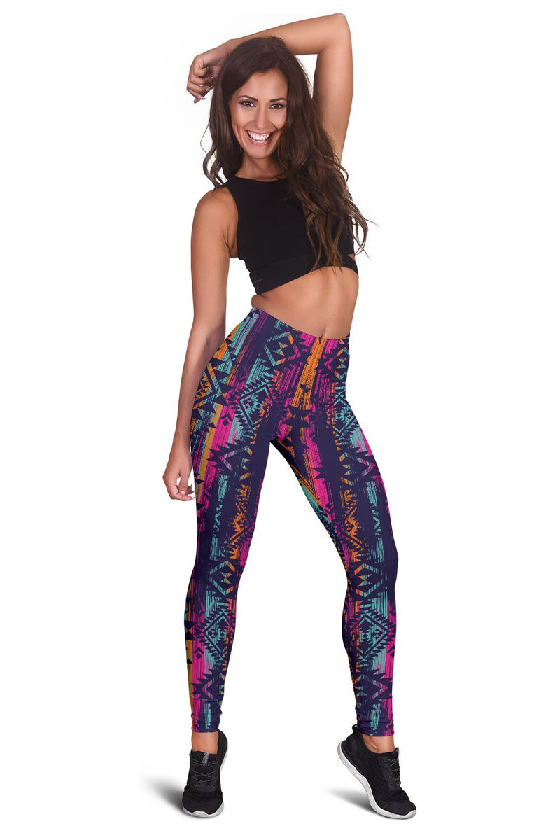 Line Tribal Aztec Women Leggings