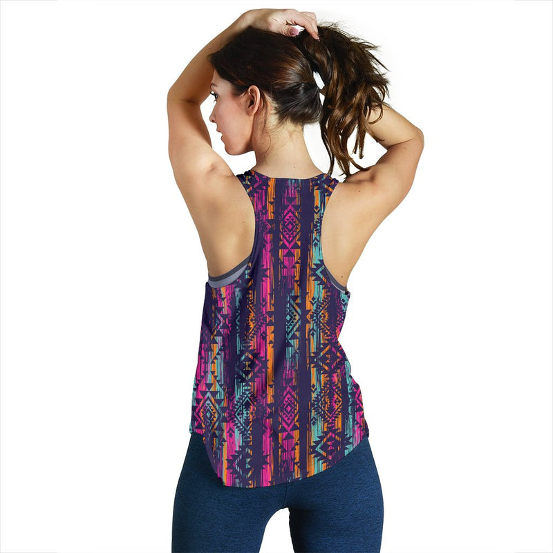 Line Tribal Aztec Women Racerback Tank Top