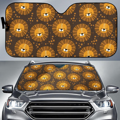 Lion Cartoon Pattern Print Design 01 Car Sun Shades-JORJUNE.COM