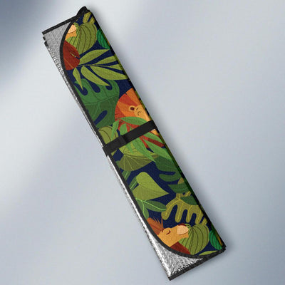 Lion Jungle Pattern Print Design 05 Car Sun Shades-JORJUNE.COM