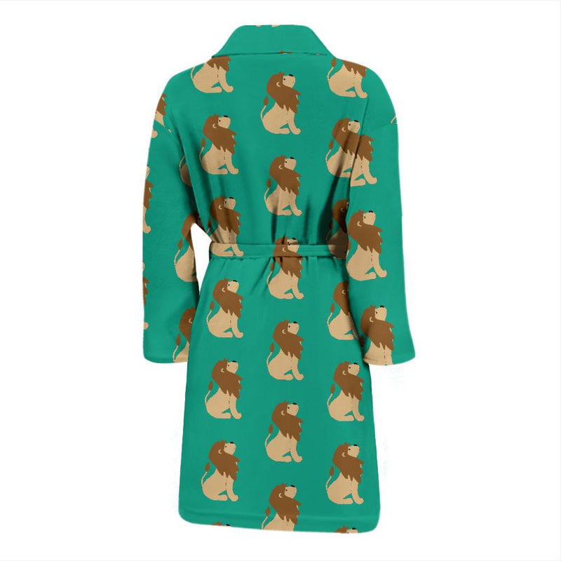 Lion Pattern Print Design 02 Men Bathrobe-JORJUNE.COM