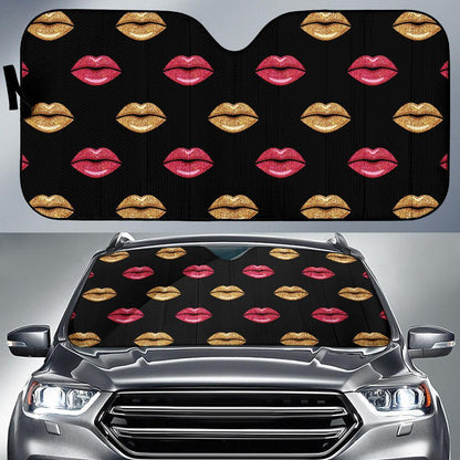 Lip Pattern Print Design 03 Car Sun Shades-JORJUNE.COM