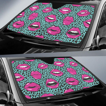 Lip Pattern Print Design 04 Car Sun Shades-JORJUNE.COM