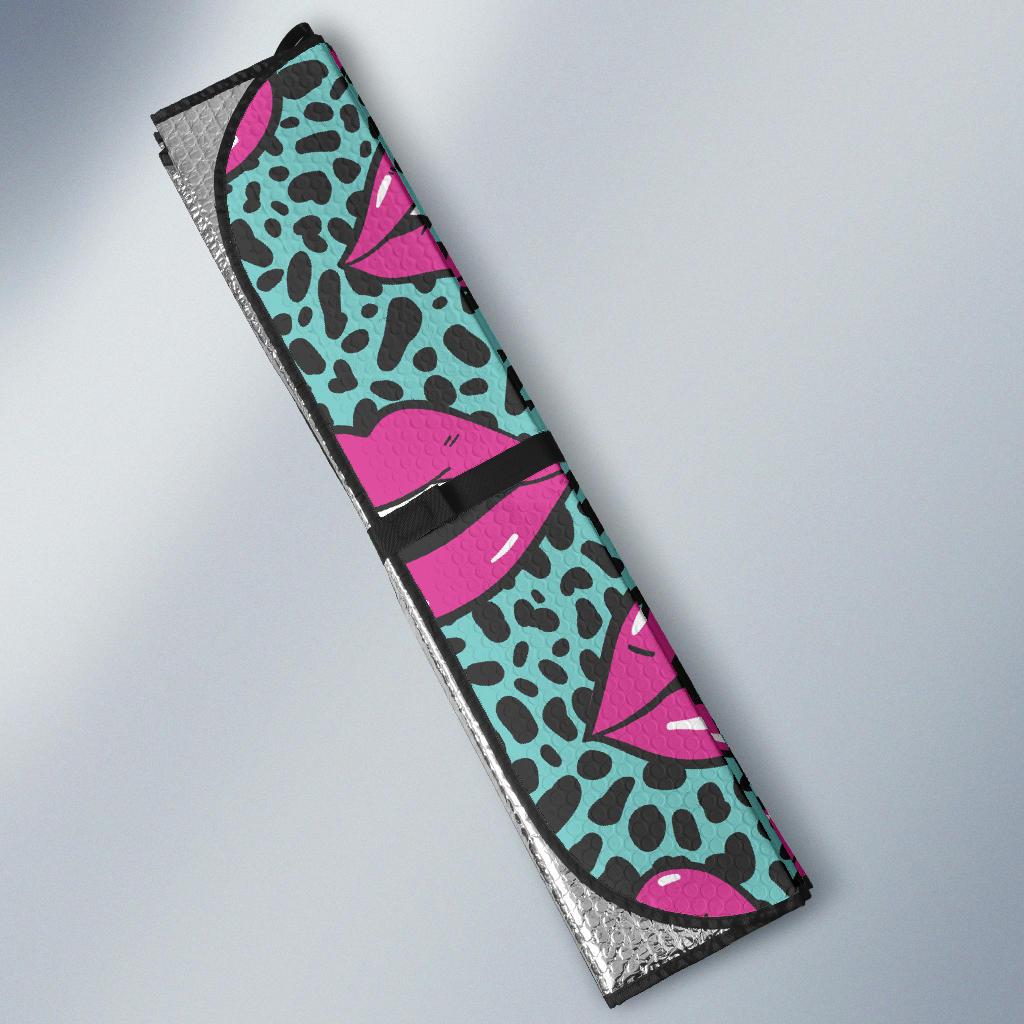 Lip Pattern Print Design 04 Car Sun Shades-JORJUNE.COM