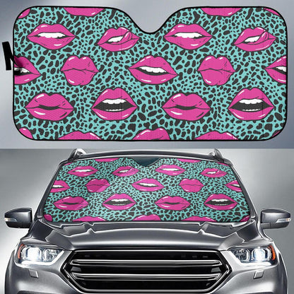 Lip Pattern Print Design 04 Car Sun Shades-JORJUNE.COM