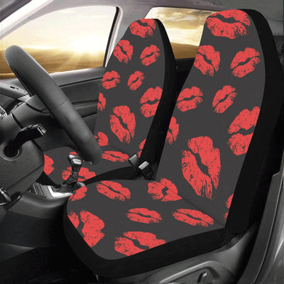 Lip Red Pattern Print Design 02 Car Seat Covers (Set of 2)-JORJUNE.COM