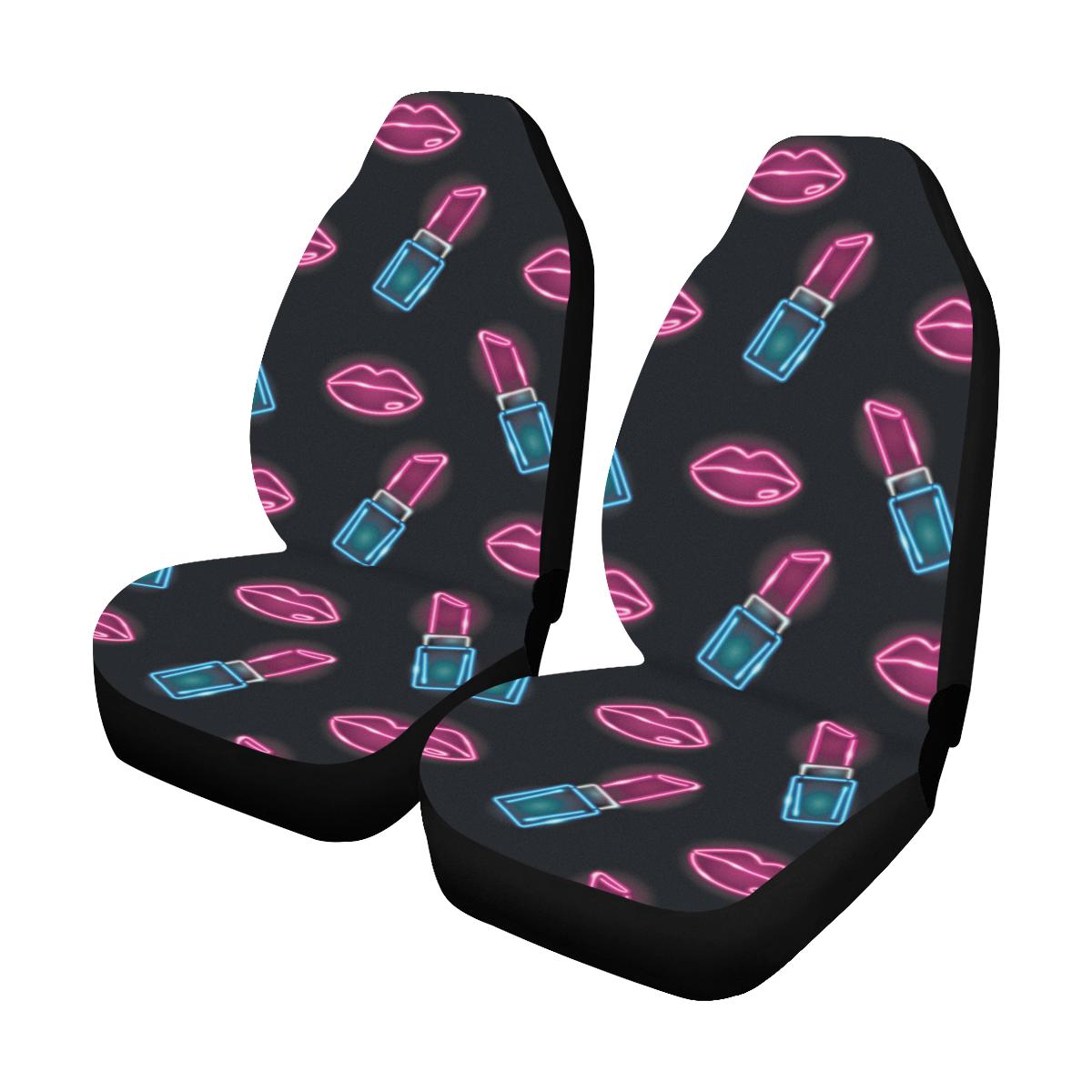 Lipstick Color Neon Pattern Print Design 03 Car Seat Covers (Set of 2)-JORJUNE.COM