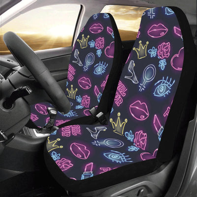 Lipstick Neon Pattern Print Design 02 Car Seat Covers (Set of 2)-JORJUNE.COM