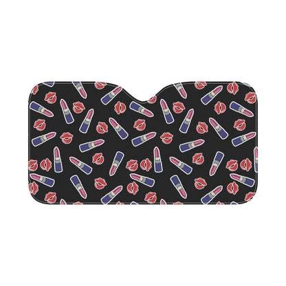 Lipstick Pattern Print Design LT01 Car Sun Shade-JorJune