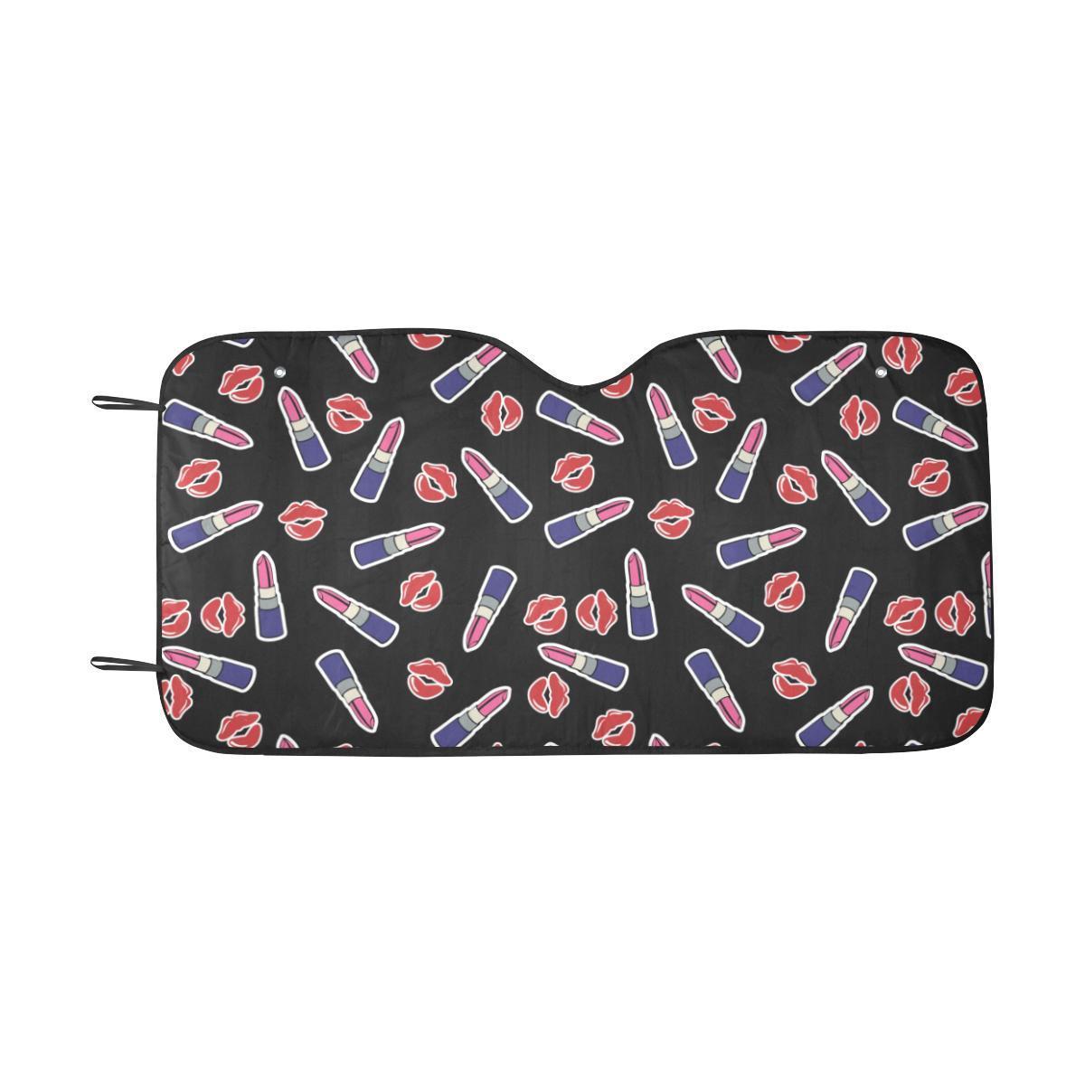 Lipstick Pattern Print Design LT01 Car Sun Shade-JorJune