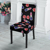 Lipstick Pattern Print Design LT01 Dining Chair Slipcover-JORJUNE.COM