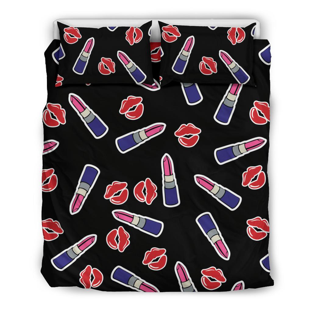 Lipstick Pattern Print Design LT01 Duvet Cover Bedding Set-JORJUNE.COM
