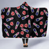 Lipstick Pattern Print Design LT01 Hooded Blanket-JORJUNE.COM