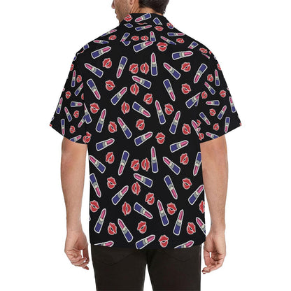 Lipstick Pattern Print Design LT01 Men Hawaiian Shirt-JorJune